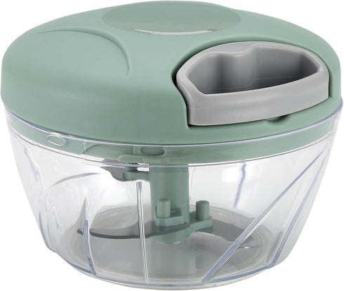 Hand Pull String Vegetable Chopper Food Processor - Garlic Mincer Onion Cutter for Ginger, Fruits, Nuts, Herbs (Green 500ml)...