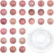 Bymitel 210pcs Natural Crystal Beads Stone Gemstone Round Energy Healing Loose Beads with Stretch Cord for Jewelry Making Bracelets Anklets (Rhodo...