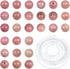 Bymitel 210pcs Natural Crystal Beads Stone Gemstone Round Energy Healing Loose Beads with Stretch Cord for Jewelry Making Bracelets Anklets (Rhodo...