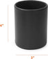 Pencil Holder, Leather Pen Cup for Desk (Round, Black)...