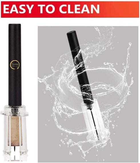 Air Pressure Pump Bottle Opener With Foil Cutter,Aerator Pourer,Vacuum Stopper(4PCS),Simple Cork Remover,Efficient Corkscrew Bottle Opener,Great F...