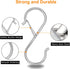 32 Pack S Hooks for Hanging, 3.5 inch Heavy Duty Metal S Hooks with Safety Buckle S Shaped Hooks Pot Rack Closet Hooks for Hanging Plants, Clothes...