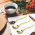 80 Pieces Disposable Plastic Mini Gold Spoons, Gold Plastic Tasting Spoons, 3.94 inch Dessert Mini for Ice Cream Taster, Sampling, Fancy Miniature...