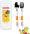 HARIBO Goldbear Spoon and Fork Set with Travel Case - Kids & Toddlers Stainless Steel Flatware Set with Storage Case, Premium & BPA Free Kids Trav...