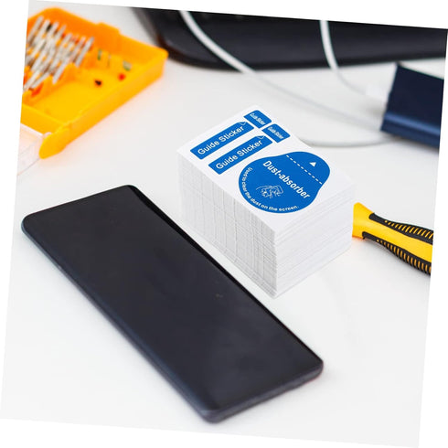 200pcs Film Dust Sticker Camera Stickers Computer Keyboard Stickers Screen Cleaner Tool Tempered Glass Dedust Sticker Screen Remover LCD Guide Ded...