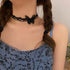 White Gothic Lace Butterfly Chain Collar Necklace Lace Pattern Choker Necklace Elegant Pure Beautiful Bride Wedding Accessories Vintage Neck Jewel...