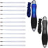 2pcs Fat Pens with 12pcs Refills, with 2pcs Lanyards, Smooth Writing Big Weighted pens Writing Tool for Hand Tremors, Weak Hand (Black + Blue)...