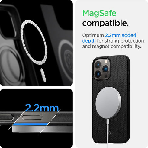 Spigen Mag Armor (MagFit) Compatible with MagSafe Designed for iPhone 13 Pro Case (2020) - Matte Black...
