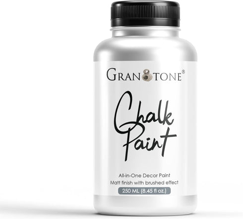GRANOTONE Chalk Paint for Furniture, Matt-Finish Water-Based Acrylic Paint for Wood, Walls, Metal, Glass, Paper, Fabric Canvas, Maximum Coverage C...