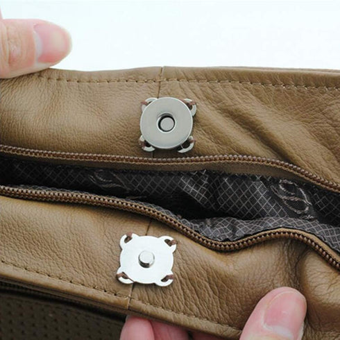 10 Sets Sew in Magnetic Bag Clasps Button Snaps Clasps Magnet Button for Purses Handbag Clothes Scrapbooking Closure Fastener Sewing Craft DIY (Si...