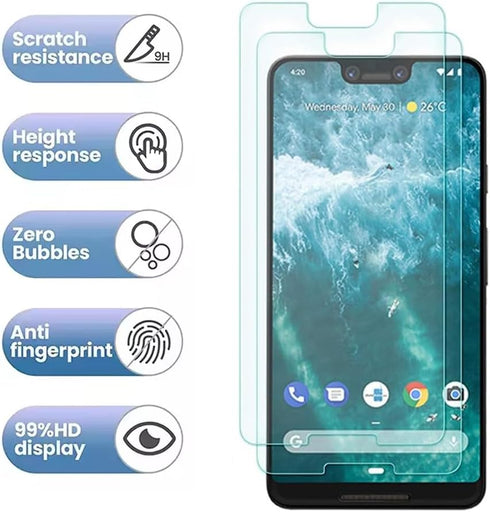 Screen Protector Compatible with Google Pixel 3 XL (6.3 inch) Tempered Glass 9H Hardness Case Friendly Anti Scratch Bubble Free Accessories (Not f...