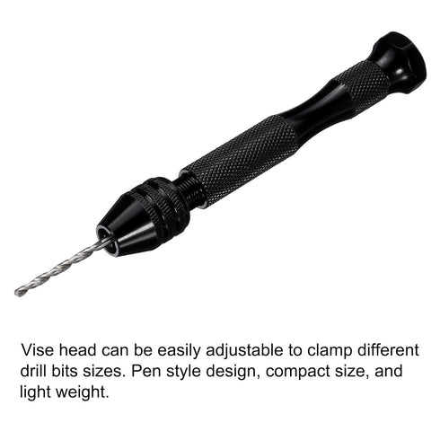 uxcell 26pcs Pin Vise Hand Drill Bit Set, 0.5mm-3.0mm Micro Mini Twist Drill Bits Set 25pcs, Precision Pin Vise Rotary Tools Black, for Metal Wood...