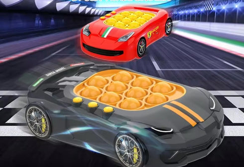 Turbo Light-Up Racing Pop It Game - Fidget Pop Fun for Kids - Handheld Sports Car Bubble Game with Flashing Lights - Exciting Push Pop Fidget Toy ...