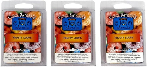 3 Pack Soy Blend Wickless Candle Bar Wax Melt Bars - Fruity Loops (Scented)...