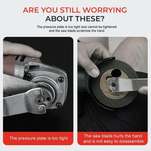 1Pc Angle Grinder Socket Wrench Fast Removal Flange Nuts 100 Type Electric Spanner Power Tool Accessories for Household Maintenance Power Angle Gr...