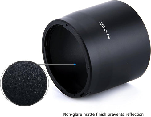 JJC Dedicated Lens Hood Shade Protector for Canon RF 100-400mm F5.6-8 is USM & EF 70-300mm f/4-5.6 is II USM Lens Replaces Canon ET-74B Lens Hood ...