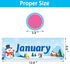 48 Pcs Holiday Monthly Headliners Set 12 Months of The Year Headers Monthly Bulletin Board Seasonal Monthly Headers with 36 Colorful Round Blank C...