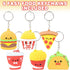 ArtCreativity Fast Food Keychains For Kids, Set of 6, Includes Soda, Pizza, Taco, Sandwich, Popcorn And French Fries, Cool Keychain Accessories, K...