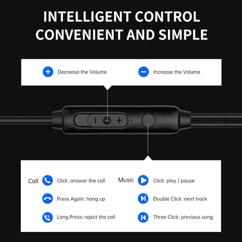 viken Wired Earbuds with Microphone Volume Control, Stereo Heavy Bass Earphones Noise Isolation in-Ear Headset Compatible with iPad,Laptop,MP3,Pho...