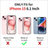 XIZYO Case for iPhone 15, Colorful Retro Oil Painting Flower Cute Floral Aesthetic Curly Wave Frame Laser Glossy Reflective Exquisite Stylish Prot...