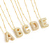 Bubble Initial Necklace for Women 18K Gold Plated Cubic Zirconia Balloon Letter Alphabet Personalized Name Pendant Necklaces Jewelry Gifts...