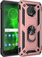 Military Grade Drop Impact for Motorola Moto G6 Case 360 Metal Rotating Ring Kickstand Holder Magnetic Car Mount Armor Heavy Duty Protection Shock...