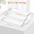 Lifewit Plastic 3-Tier Spice Rack, Clear Spice Organization for Cabinet, Counter, Organizer Shelf for Condiment, Seasoning, Syrup,Liquor, Medicine...