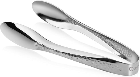 Cuisinox Hand Hammered Stainless Steel Serving Tongs, 9"...