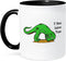3dRose T Rex Hates Yoga Two Tone Mug, Black, 11 oz...