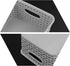 6-Pack Plastic Weave Storage Basket, Storage Basket Sets, Light Gray...