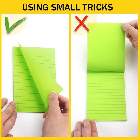 8 Pads Lined Sticky Notes 4x6 Sticky Notes with Lines Self-Stick Note Pads 8 Bright Multi Colors, 35 Sheet/Pad...