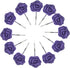 12 PCS Home Fashion Decorative Anti Rust Shower Curtain Hooks Rose Design Shower Curtain Rings Hooks (Purple)...