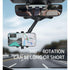 Car Mearview Mirror Bracket,360°Rotatable and Retractable Car Phone Holder,for iPhone and All Smartphones...