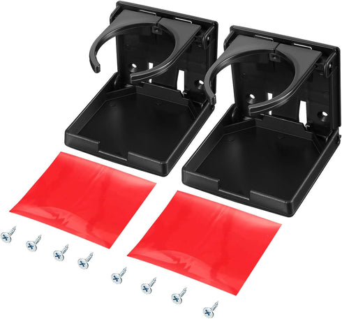 2 Pack Universal Adjustable Folding Drink Holder with Screws for Holding Mugs, Large Drinks and Almost Any Size Bottle, Adjustable Cup Holder for ...