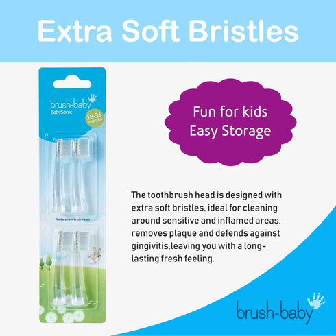 Brush-Baby BabySonic Replacement Heads (18-36 Month (Pack of 4))...