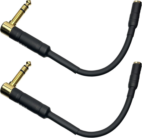 CESS-238 Right Angle 1/4 Inch TRS to 3.5mm Right Angle Adapter,6.35mm Male to 3.5mm Female Stereo Headphone Audio Adapter...