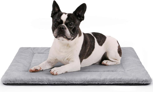 Dog Bed, Dog Crate Mat Washable, Ultra Soft & Anti-Slip S Dog Bed Fit Dog Crates & Kennels, Suitable for Dogs Up to 25 lbs, 24" x 18", Grey...