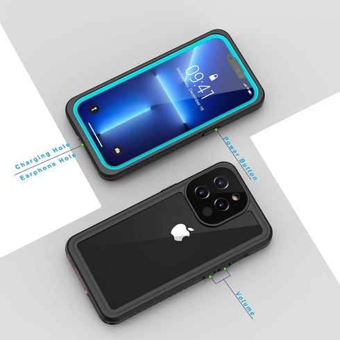 Lanhiem for iPhone 13 Pro Max Case, IP68 Waterproof Dustproof Shockproof Cases with Screen Protector, Full Body Protective Front and Back Cover fo...