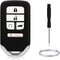 5 Buttons Honda Keyless Entry Remote Car Key Casing Replacement Key Fob Case with Uncut Blade Fit for 2016 2017 2018 Honda Pilot CR-V Civic(KR5V2X...