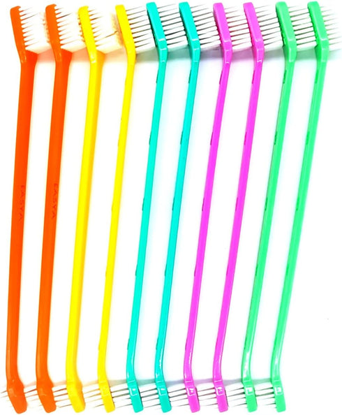 Double Headed Pet Dog Toothbrush for Small Dogs/Soft Bristles Puppy Long Handle Tooth Brush Dogs Teeth Cleaning/Bulk Toothbrushes Dental & Oral Ca...