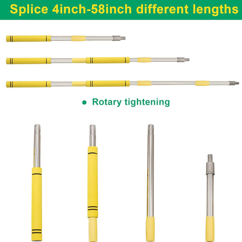 Extension Pole, 3 Feet to 4 Feet Multi-Purpose Spliced Extension Rod Spider Brush and Pole Outdoor Spray Paint Roller Cleaning Extension Pole and ...