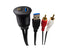 Flush Mount Cable Kit 3 ft USB 3.0 Male to 3.0 Female and 2 RCA Male to 3.5mm Female AUX Extension Cable Dashboard Panel Dash Mount Port (3 feet)...