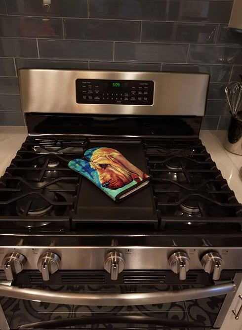 Caroline's Treasures 7013OVMT Bloodhound Oven Mitt Heat Resistant Thick Oven Mitt for Hot Pans and Oven, Kitchen Mitt Protect Hands, Cooking Bakin...