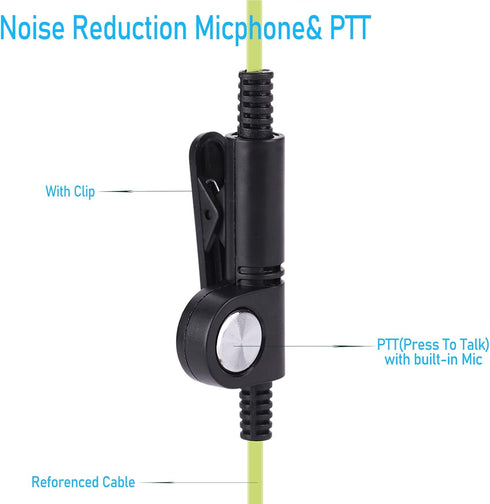 Walkie Talkie Earpiece with Mic, 2Pin 2.5mm&3.5mm Single Wire Headphone Universal Walkie Talkie Headset Suitable for K Head 2pin walkie Talkie Rad...