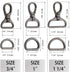 Oval Snap Hooks,with D Rings 8 Sets Purse Hardware Lobster Clasp Keychain Clip Purse Making Accessories (Gunmetal,1 1/4")...