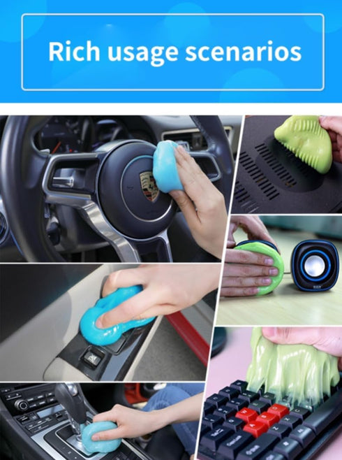 Multifunction Cleaning Gel, Universal Dust Cleaner, Car Cleaning Gel, Car Dust Dirt Cleaning Gel, Car Vent Outlet Mud Remover, Car Interior Cleani...