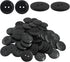 50 Pcs Premium 2-Hole Resin Sewing Buttons - Black Round Mixed Buttons for Sewing, DIY, and Holiday Decoration (Black)...