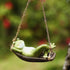 Arola Hammock Frog Decoration, Creative Garden Swing Hanging Frog, Tree Rope Hanging Crafts Animal Sculptures, Individual Decoration for Yard Gard...