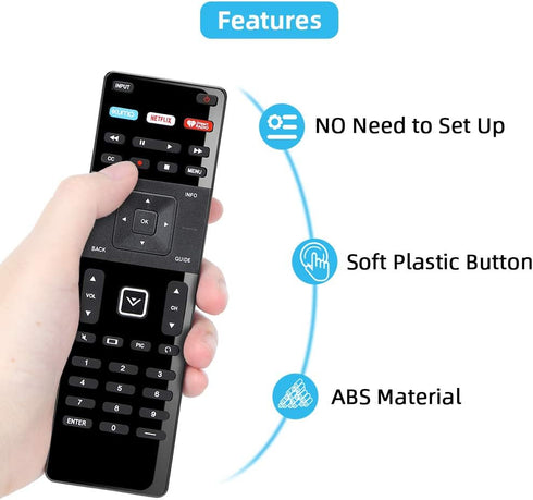 Replacement Remote for Vizio Smart TV Remote XRT-122 and Vizio Smart TV 4K UHD HDR HDTV SmartCast Internet Vizio D E Series LED LCD 24 28 32 39 40...