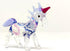 Unicorn Tiny Miniature Figurines Hand Blown Glass Art Fantasy Animals Collectible Gift Home Décor (Blue Pink)...